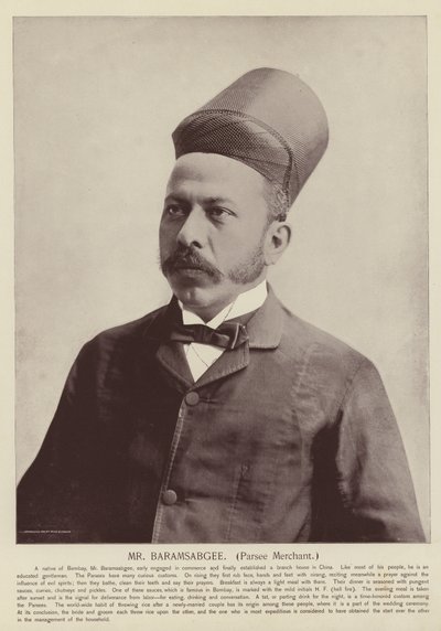 Mr Baramsabgee, Parsee koopman door American Photographer