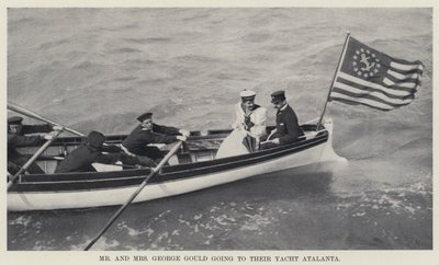 De heer en mevrouw George Gould op weg naar hun jacht Atalanta door American Photographer