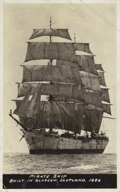 Piraten schip, gebouwd in Glasgow, Schotland, 1886 door American Photographer
