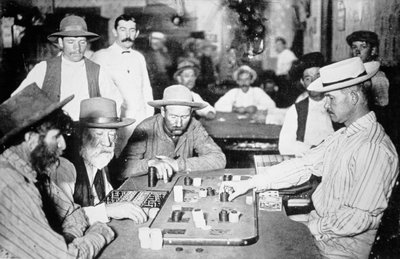 Faro spelen in een saloon in Morenci, Arizona Territory door American Photographer