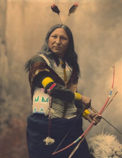 Portret van Oglala Sioux Shout At door American Photographer