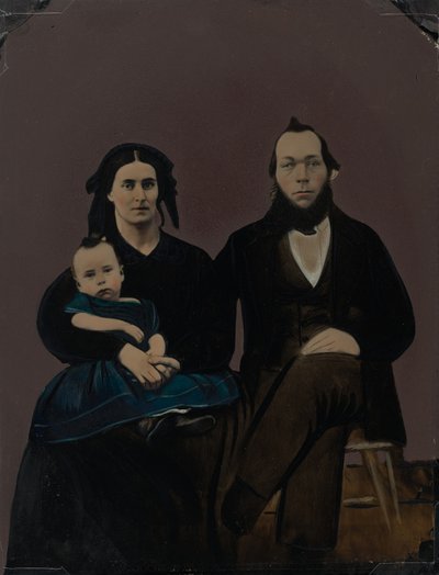 Portret van een gezin,jaren 1860 (foto) door American Photographer