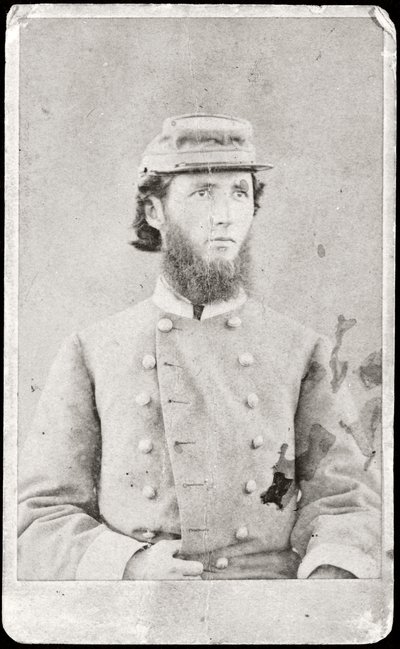 Portret van een soldaat (z/w foto) door American Photographer