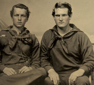 Portret van twee matrozen in Union-uniform, ca. 1861 door American Photographer
