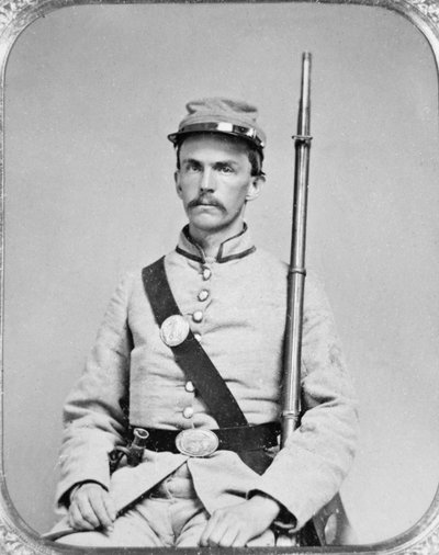 Soldaat James Greer, 4e Georgia Infanterie, Geconfedereerd Leger door American Photographer