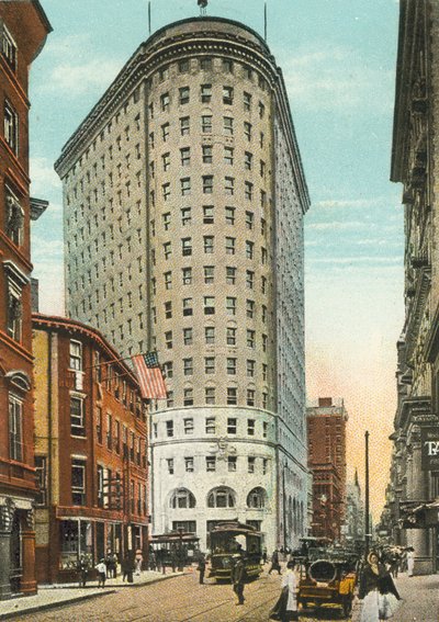 Providence, Rhode Island: Turks Head Building en Westminster Street (ingekleurde foto) door American Photographer