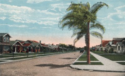 San Diego, Californië: Residence Street (kleurenfoto) door American Photographer