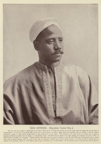 Sied Affende, Egyptische Kameeljongen door American Photographer