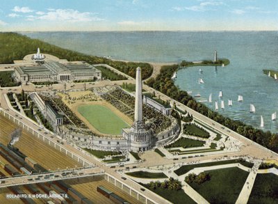 Soldiers Field en Field Museum aan de Oever door American Photographer