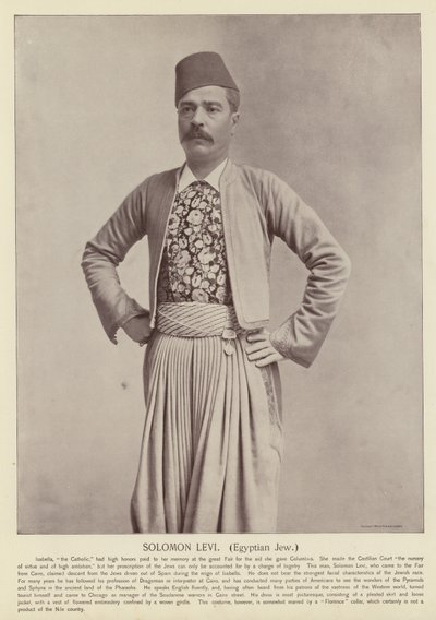 Solomon Levi, Egyptische Jood door American Photographer
