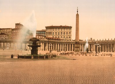 Sint-Pietersplein in het Vaticaan, Rome, ca.1890-1900 door American Photographer