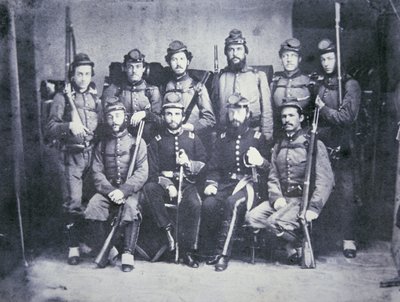 De Charleston Zouave Cadetten van het Confederale Leger door American Photographer