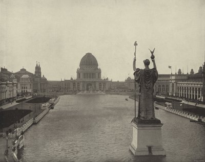 Het grote bassin vanaf de peristyle door American Photographer