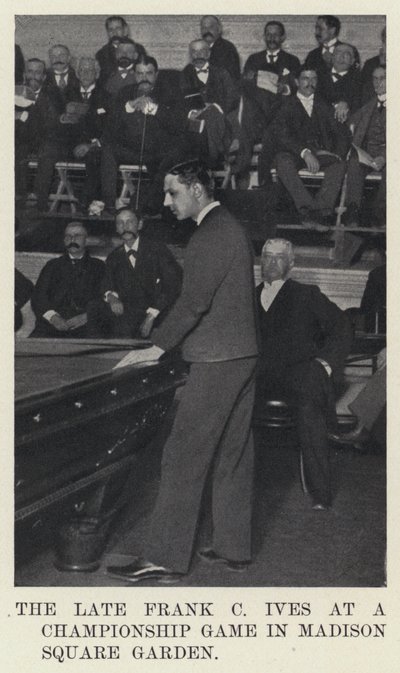De overleden Frank C Ives bij een kampioenschapswedstrijd in Madison Square Garden door American Photographer