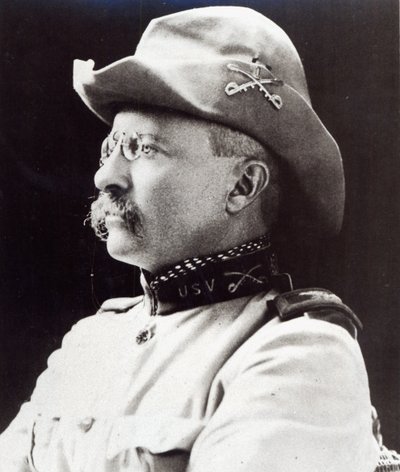 Theodore Roosevelt als Luitenant-Kolonel van de 1e Amerikaanse Vrijwillige Cavalerie in 1898 door American Photographer