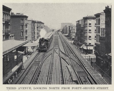 Derde Avenue, kijkend naar het Noorden vanaf Forty-Second Street door American Photographer