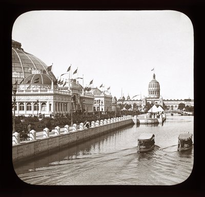 Wereldtentoonstelling van Chicago: tuinbouwgebouw en Illinois State Building, 1893 door American Photographer
