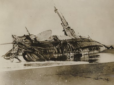 Wrak van de Amerikaanse onderzeeër h3, 1917 door American Photographer