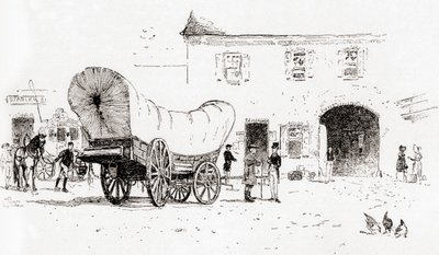 Een Conestoga-wagen in de Bull