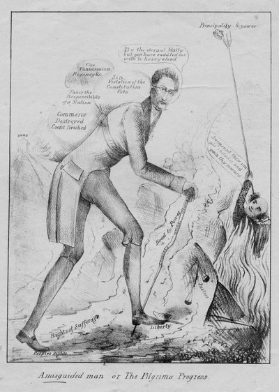 Een misleide man, of, De pelgrims vooruitgang, ca. 1832 door American School