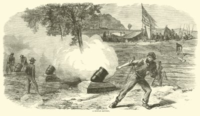 Een mortierbatterij, juni 1864 door American School