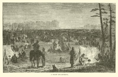 Een nachtelijk kampement, december 1862 door American School