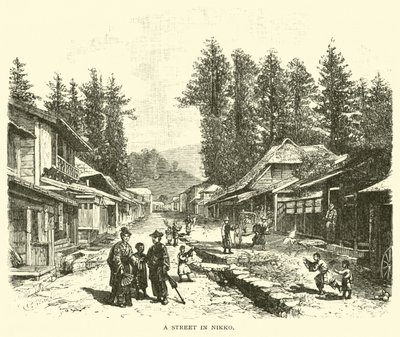 Een straat in Nikko door American School