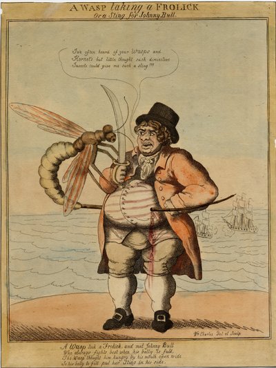 Een wesp die een uitje maakt, 1813 door American School