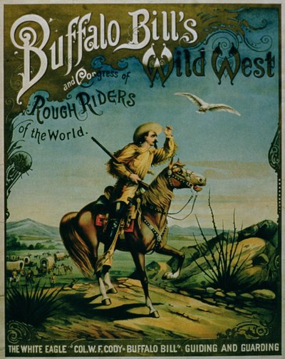 Advertentie voor Buffalo Bills Wild West en Congress of Rough Riders of the World door American School