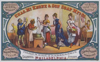 Advertentie voor Charles McKeone & Son Soap Manufacturing Company, Philadelphia, Pennsylvania, USA door American School