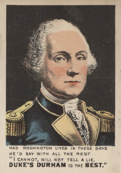 Advertentie voor Duke of Durham tabak door American School