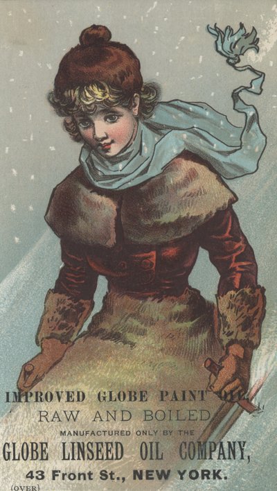 Advertentie voor Globe Linseed Oil Company Improved Globe Paint, c.1880 door American School