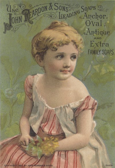 Advertentie voor John Reardon & Sons Leading Soaps: Anchor, Oval, Antique en Extra Family Soaps, c.1887 door American School