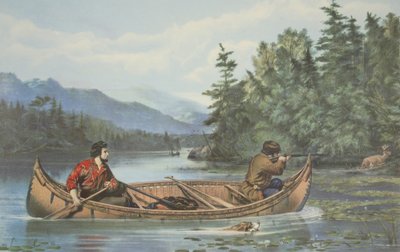 Amerikaanse jachtscènes, Een goede kans, uitgegeven 1863, Currier & Ives door American School