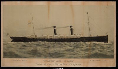 American Line St Louis en St Paul Red Star Line International Navigation Company door American School