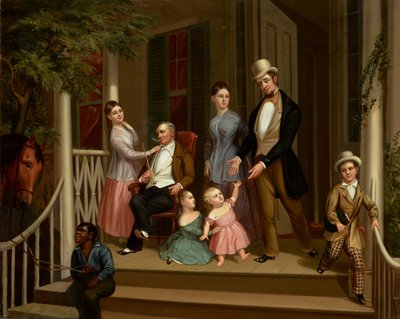 Ashe-Moses Familie Groep, ca. 1845 door American School