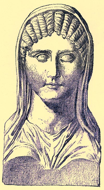 Aspasia, illustratie uit History of Greece door Victor Duruy, gepubliceerd 1890 door American School