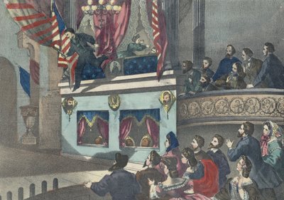 Moord op president Abraham Lincoln, ca. 1865 door American School