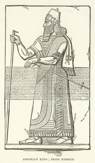 Assyrische koning; uit Nimrud door American School
