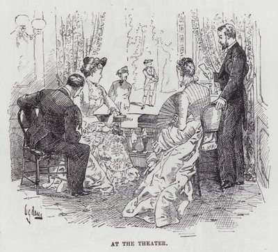 In het Theater (gravure) door American School