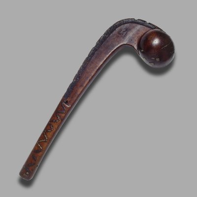 Knots met bolvormige kop (hout en messing) door American School