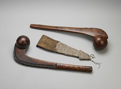 Knotsen met Balvormige Kop (hout & messing) door American School