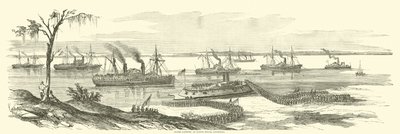 Banks die landt in Baton Rouge, Louisiana, maart 1863 door American School