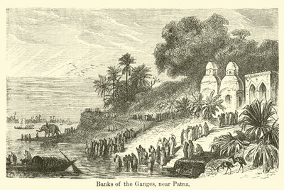 Oevers van de Ganges, bij Patna door American School