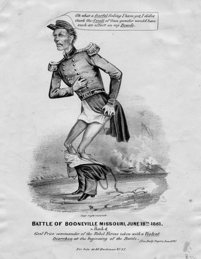 Slag bij Booneville, Missouri, 18 juni 1861: een schets van Genl. Price met een hevige diarree aan het begin van de slag door American School