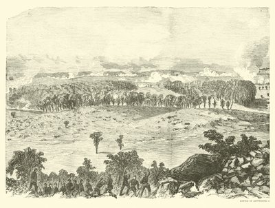 Slag bij Gettysburg, top van Little Round Top, 2 juli door American School