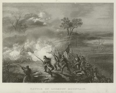Slag bij Lookout Mountain, 1863 door American School