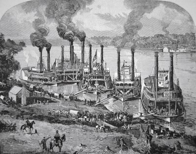 Slag bij Shiloh, ook bekend als Pittsburg Landing, april 1862 door American School