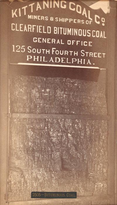 Bitumineuze steenkool, Kittaning Coal Co. tentoonstelling, 1876 door American School