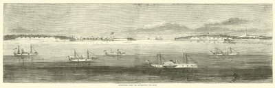 Blokkeringsvloot bij Wilmington, Old Inlet, oktober 1864 door American School